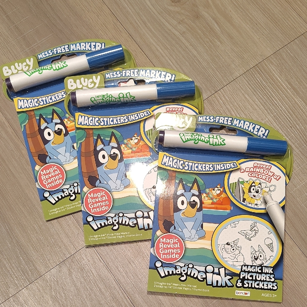 Imagine Ink Bluey Mess-Free Marker Activity Set - Blue